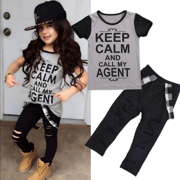 Toddler and Girls Keep Calm and Call My Agent - Picture 4 of 4